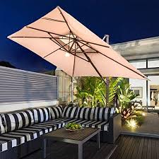 Easy crank operation with a tilt option. Rectangle Patio Umbrellas Offset Patio Umbrella Patio Best Patio Umbrella