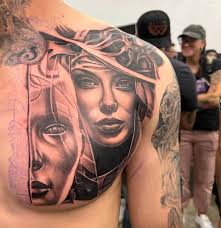 I didn't get any professional photos of these tattoos from the  @tattoocityflint_convention , but I love how these turned out! Thank you  Binky for allowing me to do these pieces for you