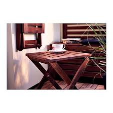 Applaro Stool Outdoor Foldable Brown Stained Ikea Patio Decor Outdoor Patio Decor Patio Decorating Ideas On A Budget