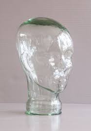 Vintage Glass Head Glass Head Jar Human Head By Sofrenchbrocante Head Sculpture Head Display Vintage