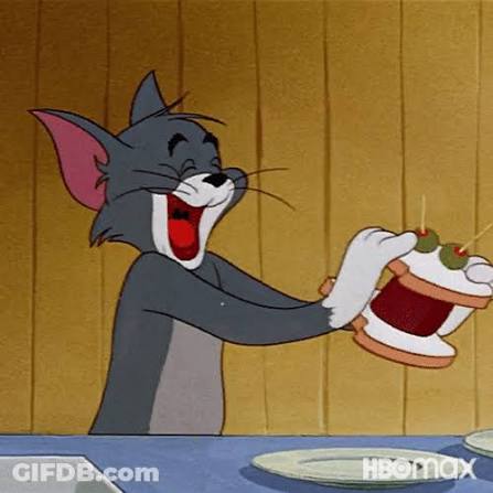 Tom eating
