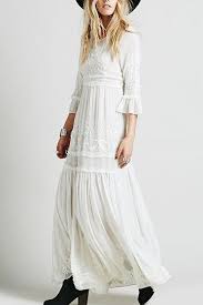 Bell Sleeve Embroidery Maxi Dress In White Maxi Jurken Witte Maxi Jurken Boho Jurk