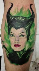 Angelina Jolie as Maleficent tattoo.