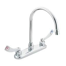 Check spelling or type a new query. Moen M Dura Chrome 2 Handle Deck Mount High Arc Handle Commercial Kitchen Faucet In The Kitchen Faucets Department At Lowes Com