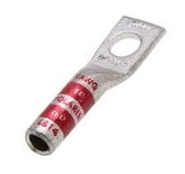 8 AWG 1/4'' 1-Hole Copper Long Lug - Red - NSI Industries