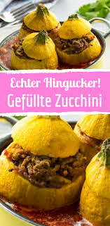Mit Hackfleisch Gefullte Zucchini In Tomatensauce Rezept Gefullte Zucchini Gefullte Zucchini Hackfleisch Lebensmittel Essen