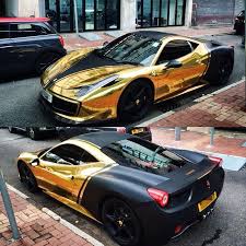 Black And Gold Car Color Carswithoutlimits S Photo On Instagram Chrome Cars Weird Cars Ferrari