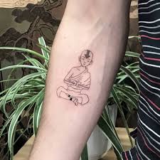I wish that aang really said that lol. Aang From Avatar By Paintmepotato Avatarthelastairbender Avatartattoo Aang Animetattoo The Avatar Tattoo Body Art Tattoos Small Girly Tattoos