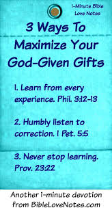 God Given Gifts Bible Love Christian Devotions Bible Notes