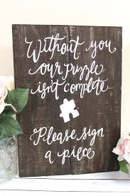 A wedding puzzle guest book is an alternative wedding idea that combines creativity with the whimsical world of wood jigsaw puzzles. Wooden Puzzle Guest Book Sign Rustic Wedding By Thepaperwalrus Puzzle Guest Book Sign Puzzle Guest Book Wedding Favours Sign
