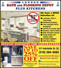 Providing our clients with personalized and professional service, we will work with you to design the perfect set of stairs and/or railing for your project. Sales Tax On Kitchen Cabinets London Bath And Flooring Depot London On
