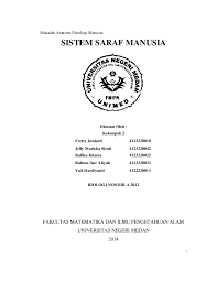 Jun 29, 2021 · sistem saraf juga bertanggung jawab sebagai sistem persepsi, perilaku dan daya ingat, serta merangsang pergerakan tubuh (farley et al.,2014).kemampuan untuk dapat memahami, mempelajari, dan merespon suatu rangsangan merupakan hasil kerja terintegrasi sistem persarafan yang mencapai puncaknya dalam bentuk kepribadian dan tingkah laku individu (batticaca, 2008). Doc Makalah Sistem Saraf Manusia Yuli Hardiyanti Academia Edu