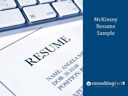 mckinsey resume sample