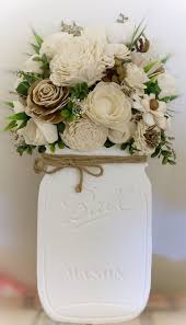 Sola Wood Flower Bouquet In Mason Jar Wood Flower Bouquet Sola Wood Flower Bouquet Sola Wood Flowers