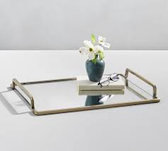 Our furniture, home decor and accessories collections feature vanity tray in quality materials and classic styles. Lynn Brass Mirror Decorative Tray Pottery Barn