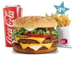 Jack In The Box Free Double Jack Or Jumbo Jack Burger Coupon Jack In The Box Burger Burger And Fries