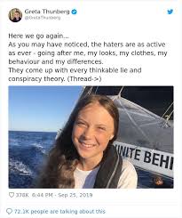 Climate Change Activist Greta Thunberg Just Roasted Her Critics In A Viral Twitter Thread Climate Change Twitter Bio Climates