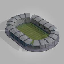 Lowpoly Stadium House 3d Model 3d Design Sports Stadium