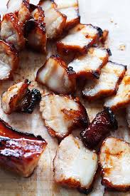 Char Siu Rasa Sauce On Meat Was Yummy By Itself Was Too Strong In Five Spice Pork Belly Was Too Fatty He In 2020 Pork Belly Recipes Crispy Char Siu Char