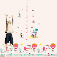 7styles Growth Chart Height Measure Chart Wall Stickers For Kids Room Decor Cartoon Mural Art Home Decals Children Gift