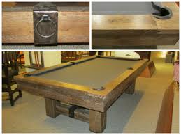 The Merrimack Pool Table By Brunswick Provides Old World Craftsmanship With Hand Hammered Metal Hardware And Vintage Room Decor Vintage Room Hammered Metal