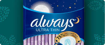 Always Ultra Thin Size 1 Regular Pads With Wings Unscented
