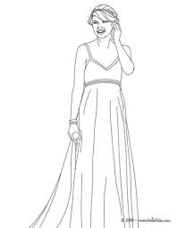 Taylor Swift With Beautiful Dress Coloring Page More Taylor Swift Content On Hellokids Com People Coloring Pages Coloring Pages Beautiful Dresses