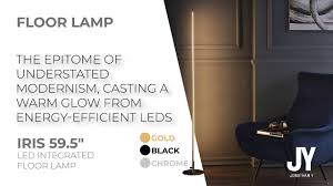 Jonathan y julian integrated led floor lamp. Iris 59 5 Led Integrated Floor Lamp Youtube