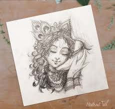 Original Sri Krishna Caressing The Lotus Feet Of Sri Radha Etsy In 2020 Lord Krishna Sketch Krishna Drawing Krishna Radha Painting