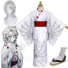 Cosplay Demon Slayer Kimetsu no Yaiba Spider Hill Rui Costume Kimono Full  Set | eBay