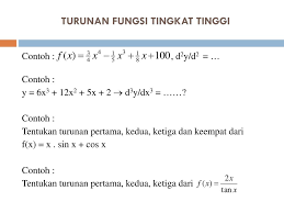 Jika sebuah peluru ditembakkan secara vertical dengan kecepatan awal dapat dihitung dengan. Agenda 1 Aturan Rantai 2 Turunan Orde Tinggi 3 Turunan Fungsi Logaritma 4 Turunan Fungsi Eksponen 5 Turunan Fungsi Implisit Ppt Download