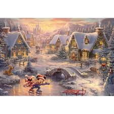 Thomas kinkade tangled puzzle 2000. Thomas Kinkade Disney Christmas Puzzle 2000 Pieces Mickey Minnie Mouse Walmart Com Walmart Com