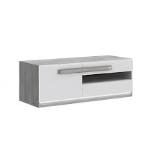 Disponible en 2 dimensions au choix l 138 x p 42 x h 44 cm ou l 181 x p 42 x h 44 cm, il s'adaptera naturellement à l'agencement de votre pièce. Meuble Tv Blanc Laque Et Decor Chene Gris Alexiane