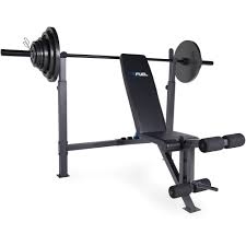 Fuel Pureformance Olympic Bench With 300 Lb Weight Set Ships In Multiple Boxes Walmart Com Walmart Com