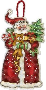 Hand embroidery patterns plastic canvas creations has. Dimensions Santa Christmas Ornament Cross Stitch Kit 70 08895 123stitch