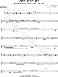 Can You Feel The Love Tonight Clarinet Sheet Music Free Circle Of Life Clarinet From The Lion King Sheet Music Clarinet Solo In Bb Major Download Print Sheet Music Cello Sheet Music Trumpet Sheet Music