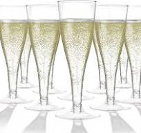 Prestee 100 Pack Clear Plastic Champagne Flutes - 4.5 oz Durable Disposable  Champagne Glasses for Parties, Weddings, Toasting and Large Celebrations -  ...