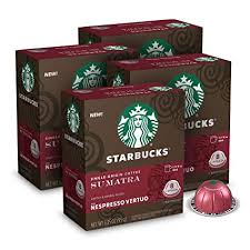 Intense and smoky, with a light body and low acidity. Amazon Com Starbucks By Nespresso Capsules For Vertuo Machines Dark Roast Singleorigin 4 Boxes Coffee Pods Total Sumatra 32 Count Grocery Gourmet Food
