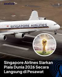 Singapore Airlines is bringing the FIFA World Cup 2026 to the skies,  allowing passengers to watch live matches mid-flight via KrisWorld—turning  long-haul travel into a real-time stadium experience. ⚽✈️ Source: Travel and