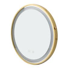 A wide variety of lighted wall mount makeup mirror options are available to you, such as features, finishing, and sides. Led Lighted Round Wall Mount Or Hanging Mirror Bathroom Vanity Mirror Gold Frame Premium Quality Bathroom Furniture Solution