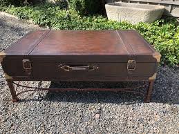 Vintage trunk, coffee table, storage chest chic style. Masculine Handsome And Rich Ralph Lauren Style Trunk Coffee Table At 1stdibs