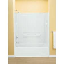 Prep and level the floor first. Sterling All Pro 60 In X 30 In X 72 3 4 In Bath And Shower Kit With Left Hand Drain In White 61040110 0 The Home Depot Shower Kits Tub Shower Doors Shower Bath