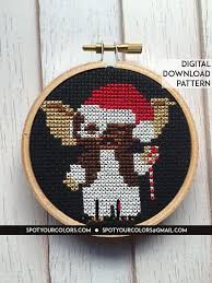 Gizmo Gremlin Film Movie Cross Stitch Pattern Download Beginner Holiday Cross Stitch Holiday Cross Stitch Patterns Cross Stitch Download