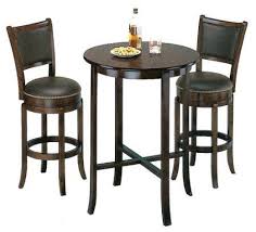 Amazon Com York Black Pub Table Set With 2 Leather Chairback Swivel Bar Stools Home Kitchen 263 Amazon Wood Bar Table Pub Table Sets Round Pub Table