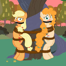 Applejack tied up