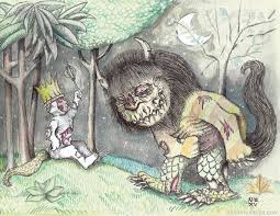 Max discovers the wild things on an island, destroying their homes in fury and for kicks. Where The Wild Things Are Monsters Albert F Montoya
