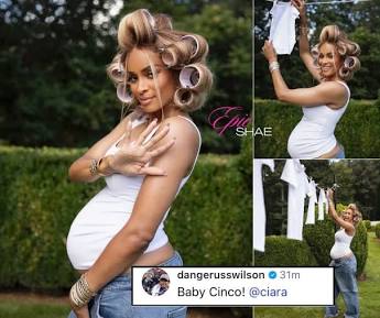Ciara shows off her bump, AI generated