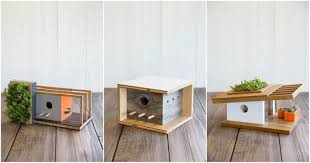 Once assembled, finish this quality redwood birdhouse by painting and decorating it to suit any style. Bird Feeder Mid Century Modern Eichler Birdhouse Yard Garden Outdoor Living Uniforce Bird Wildlife Accessories