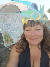 Finally landed and set up at Purbeck Valley Folk Festival, ready to open  the Paper Parlour, for some paper cut headresses and hat decos. If you're  there, come and say hi to