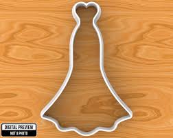 Wedding Dress Cookie Cutter Selectable Sizes Pinned By Pin4etsy Com